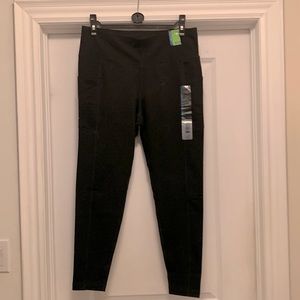 Athletic Works new black full length leggings with side pockets